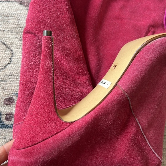 The Wild Pair Vintage Suede Over the Knee Lace Up Heeled Boots - Picture 6 of 12